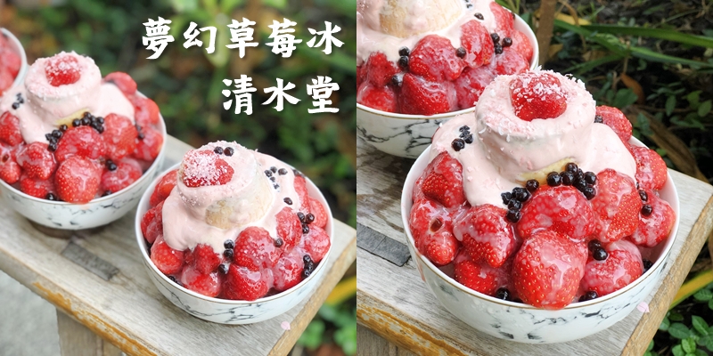 【台南美食】今年你千萬不能錯過這碗夢幻草莓冰《清水堂旗艦店》|台南冰品| |台南小吃|