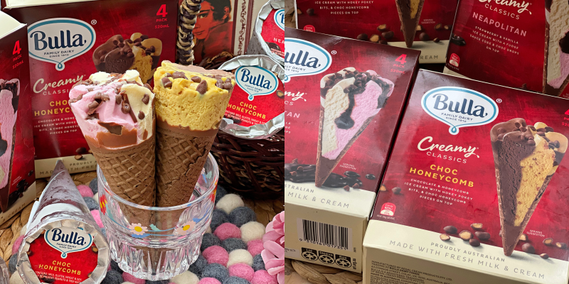 新品報報！澳洲國寶級冰淇淋新推出《Bulla經典脆皮甜筒》炎炎夏日就是要吃冰！ |IG打卡| |全聯美食| |家樂福美食|
